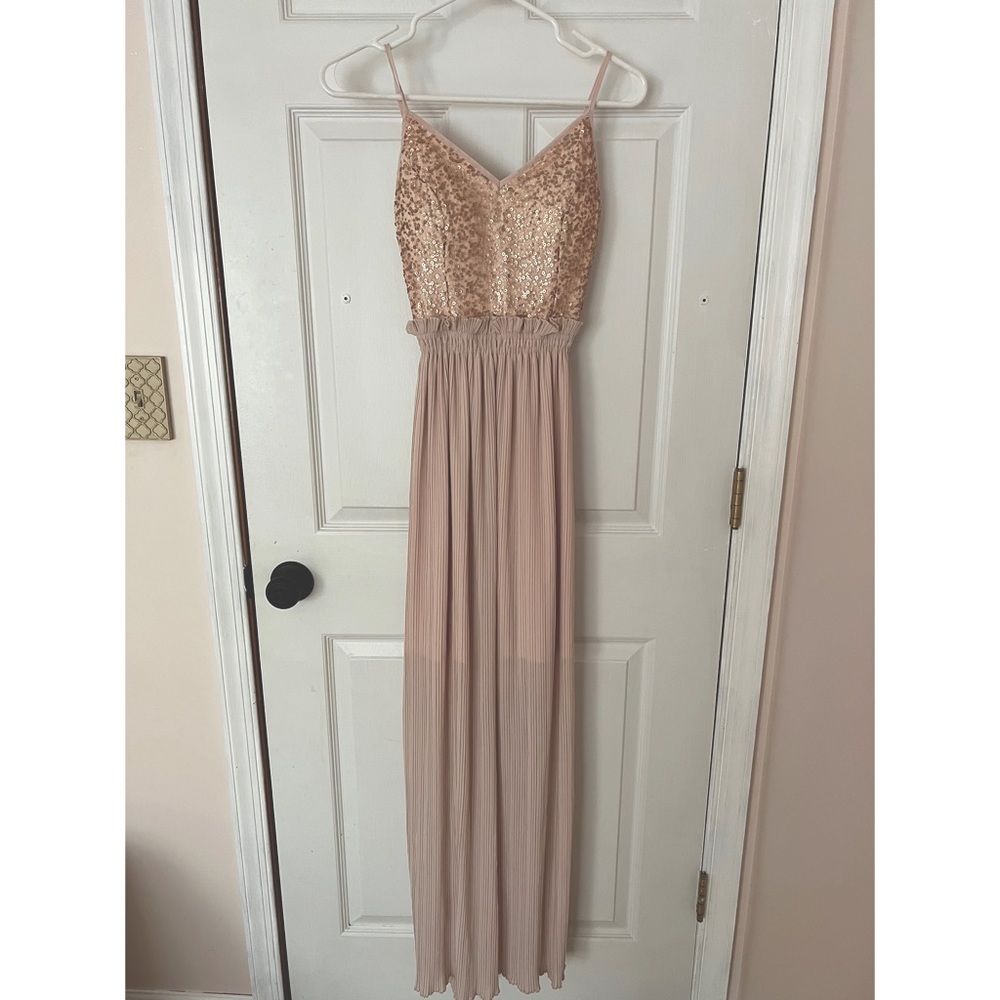 Impressions Champagne Sequin Maxi